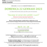 Volantino corsa Asnago Gennaio 2023